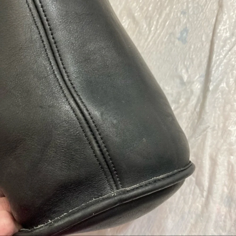 Coach Bucket Duffle Helen Legacy Feed Vintage 9953 Black Leather Bag